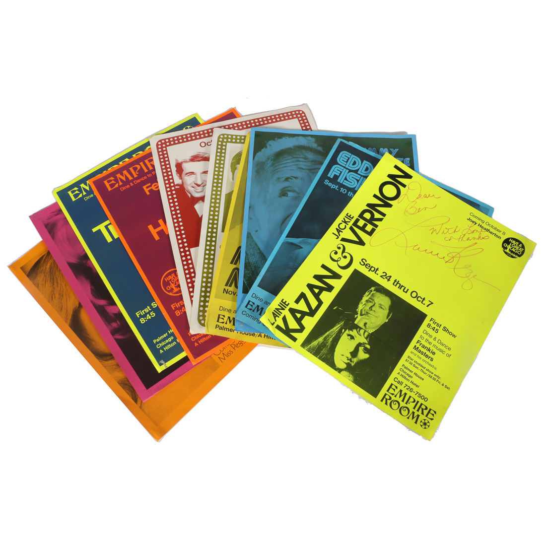 Collection of Signed Posters from the Empire Room in Chicago, IL