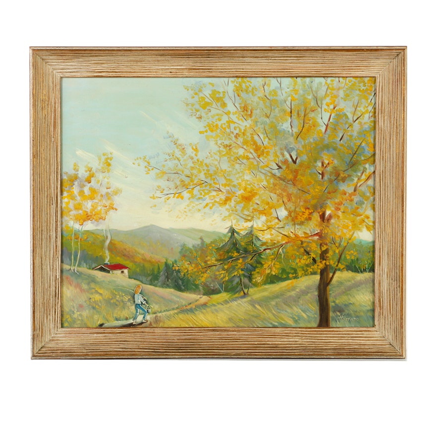 Hurtado Oil Painting on Canvas Autumnal Landscape