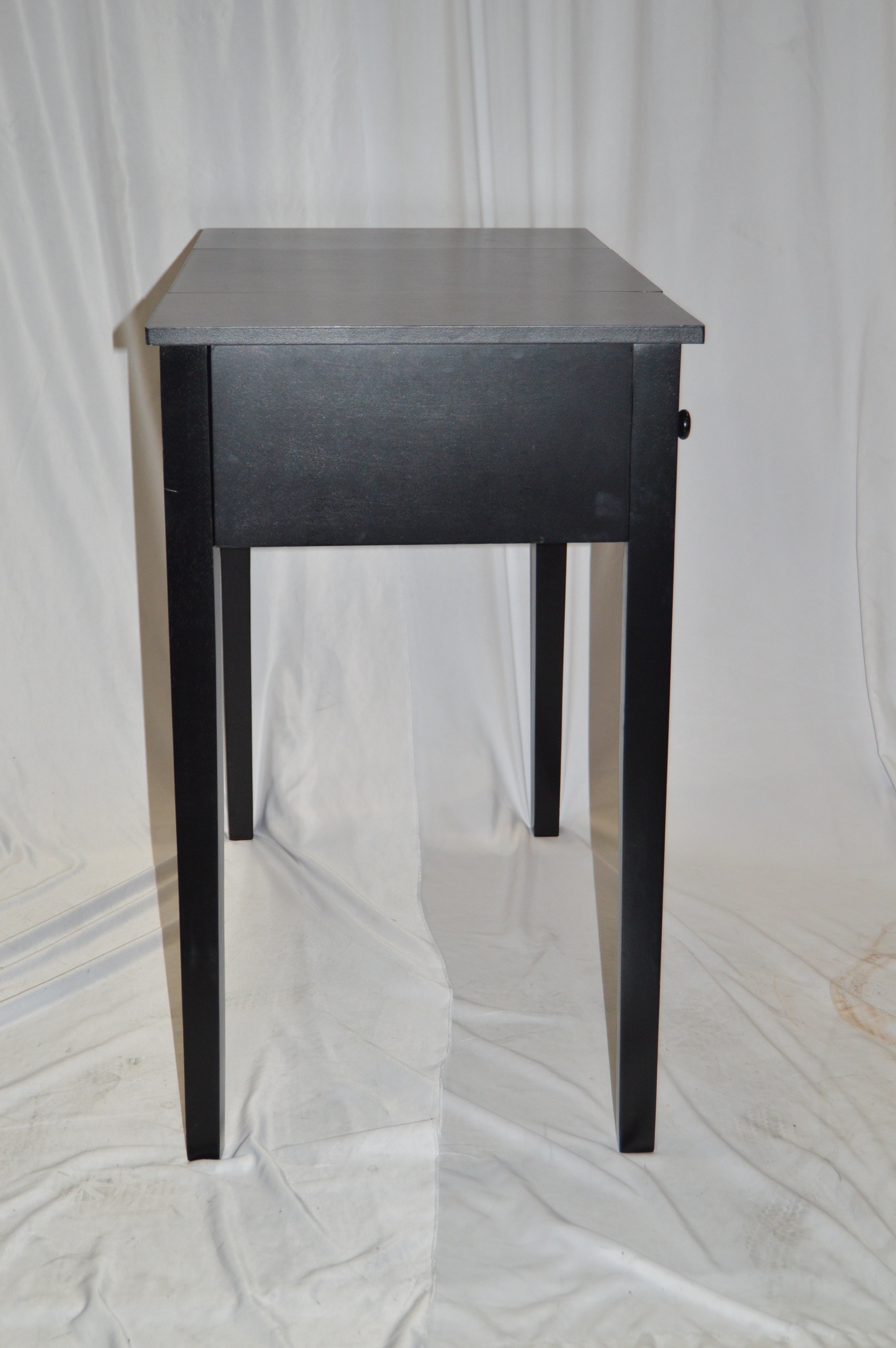 Black Vanity with Hidden Mirror