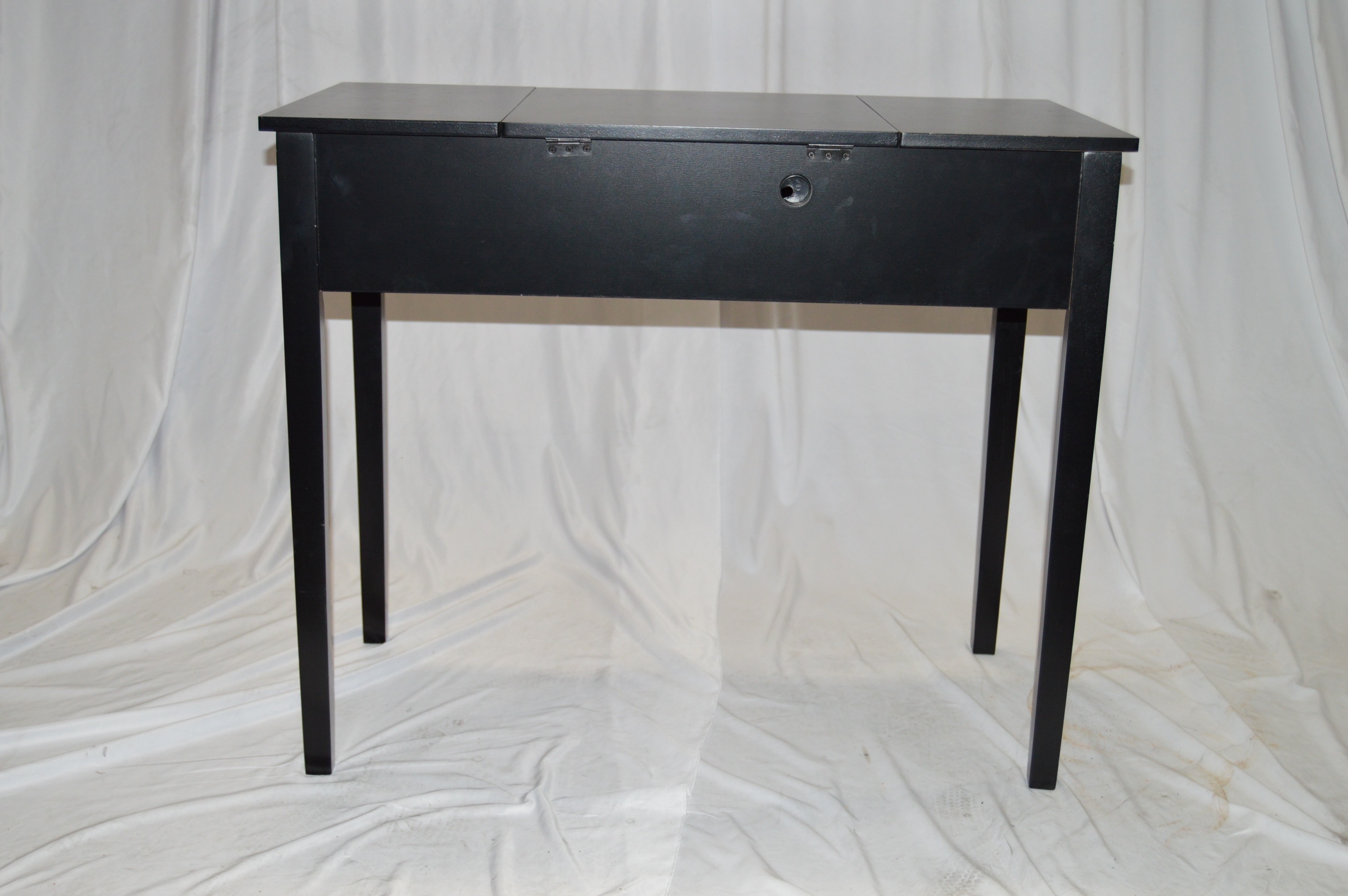 Black Vanity with Hidden Mirror