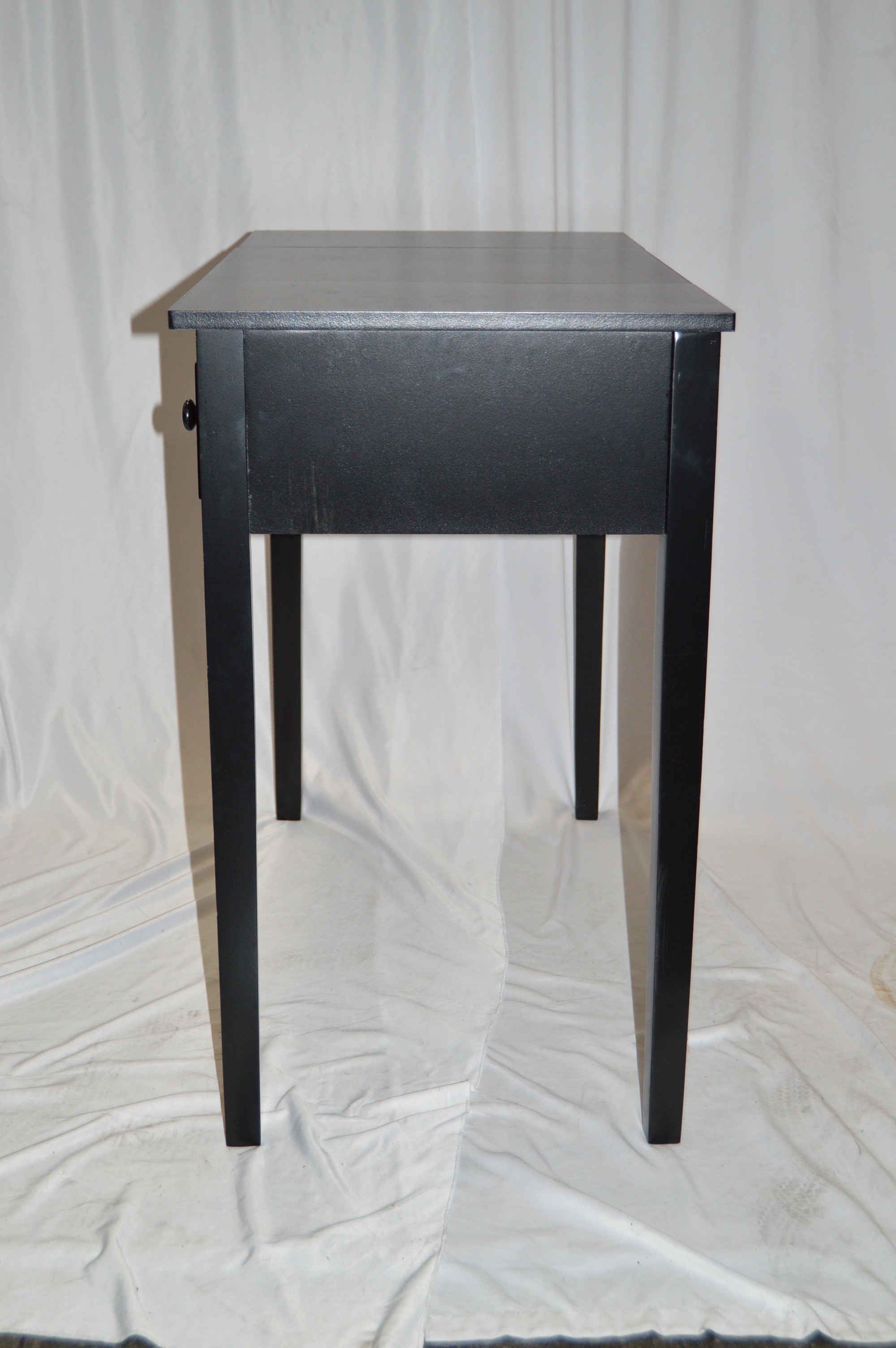 Black Vanity with Hidden Mirror