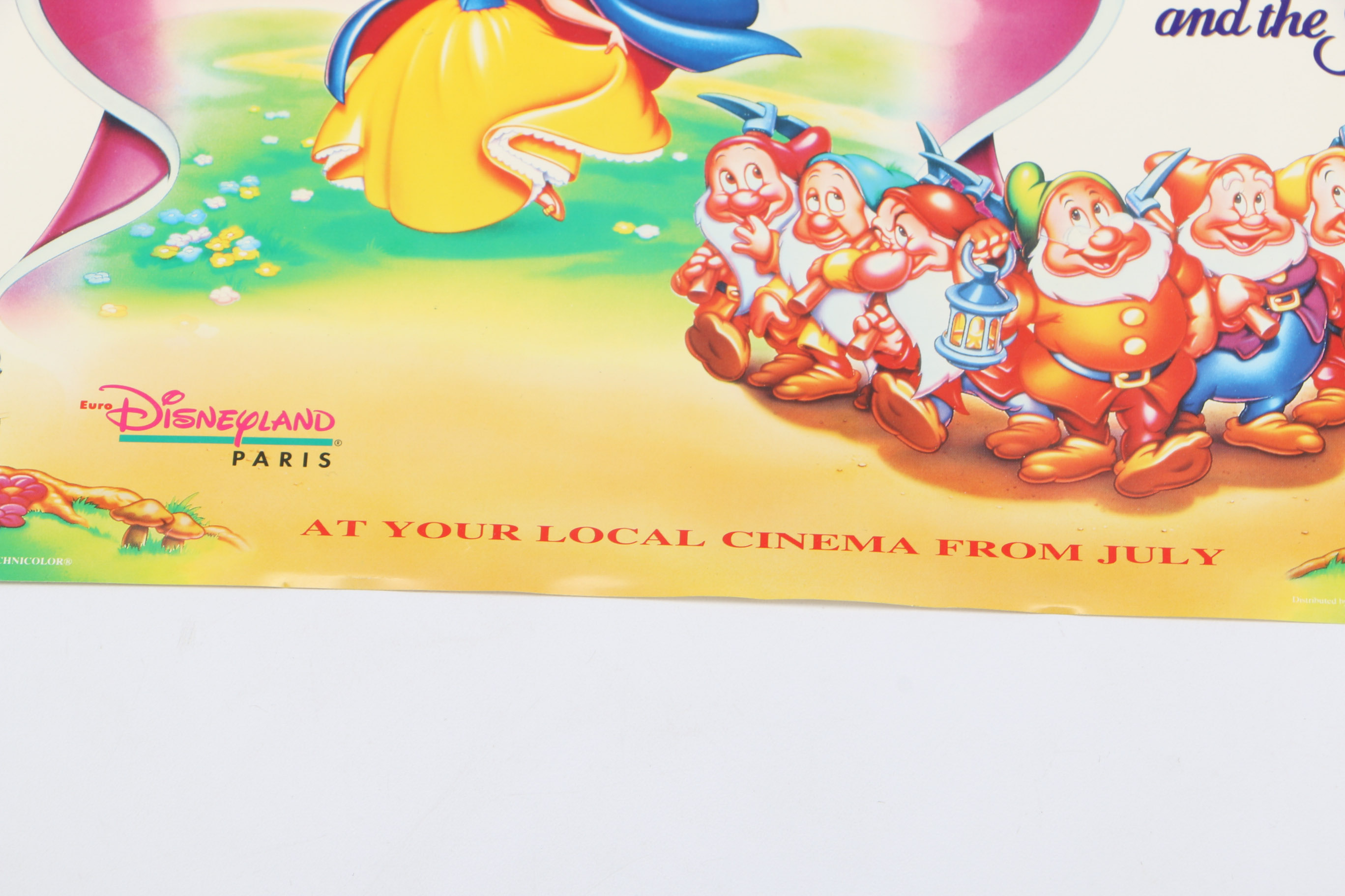 1993 Walt Disney Offset Lithographic Poster "Snow White"