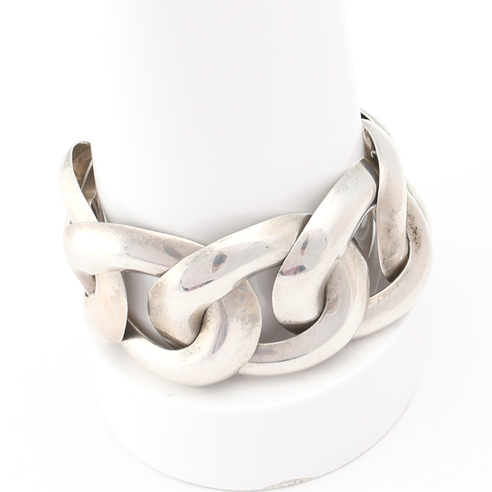 Sterling Silver Round Link Bracelet