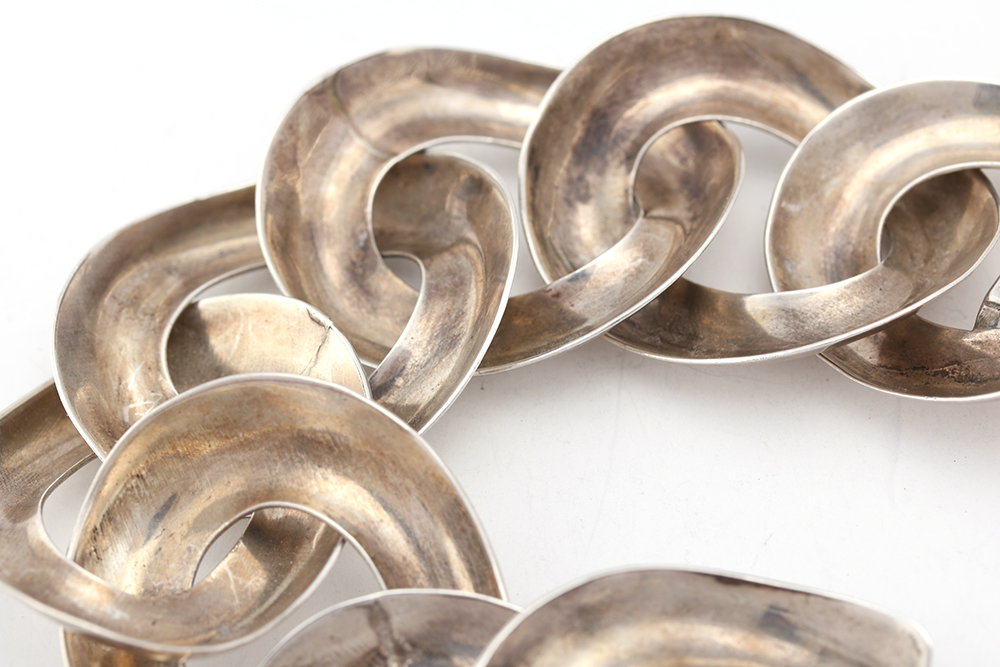 Sterling Silver Round Link Bracelet