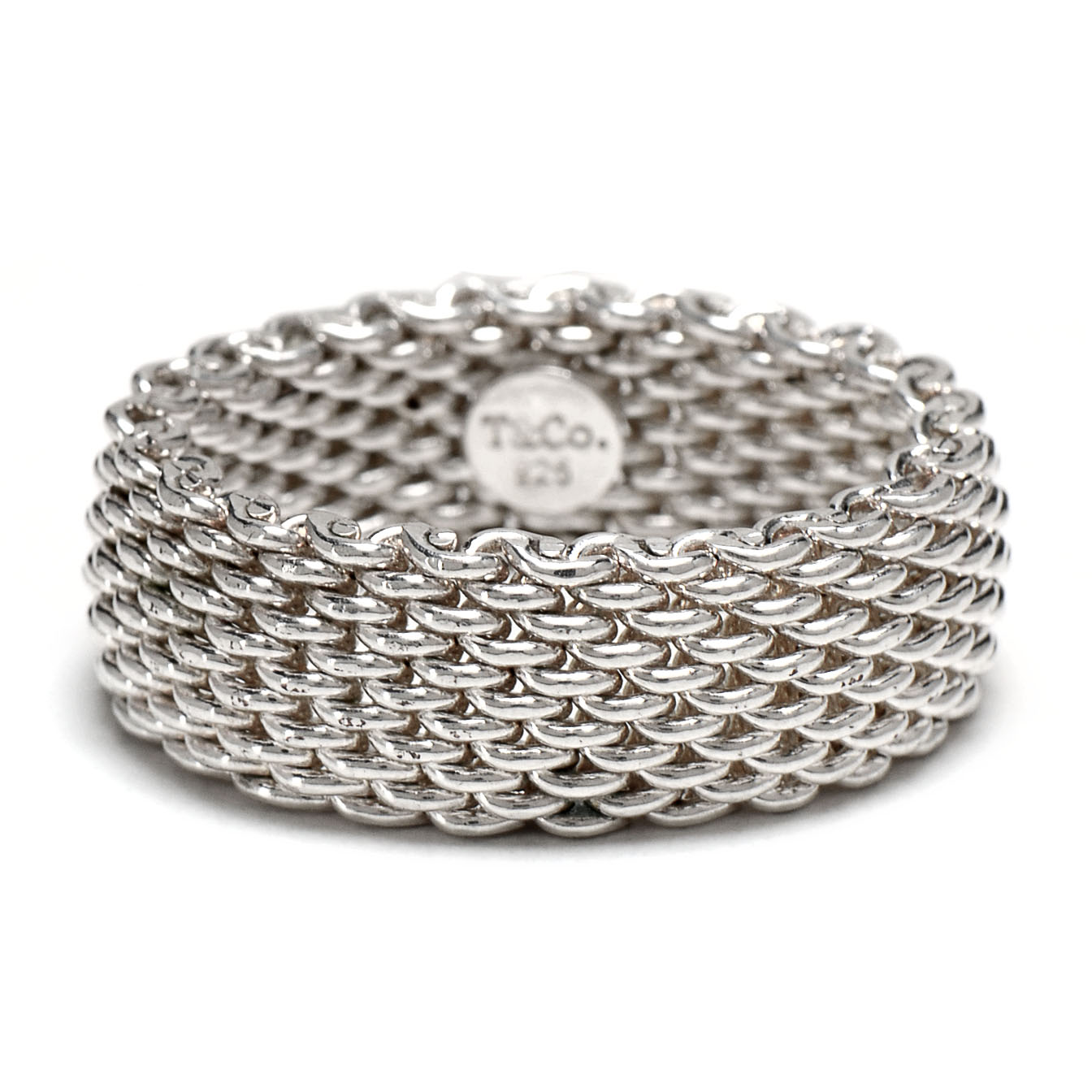 Tiffany & Co Sterling Silver Somerset Mesh Ring