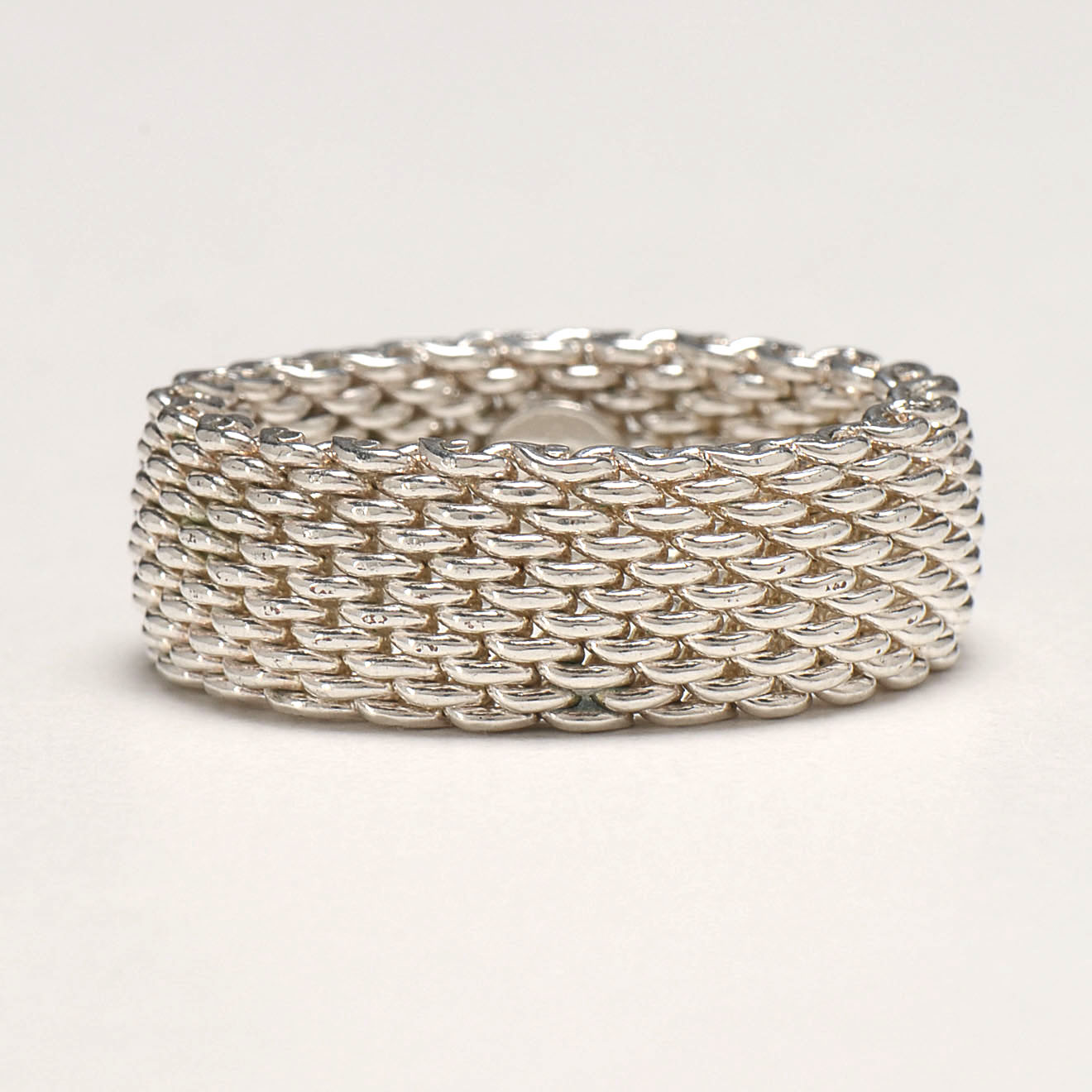 Tiffany & Co Sterling Silver Somerset Mesh Ring