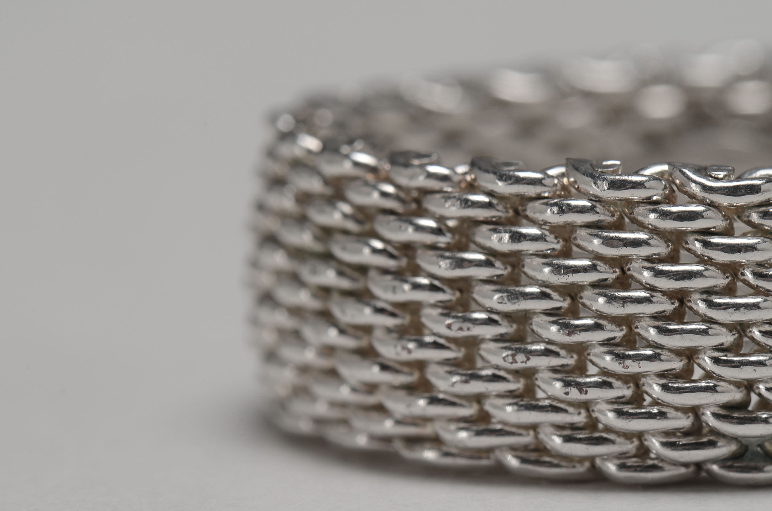 Tiffany & Co Sterling Silver Somerset Mesh Ring