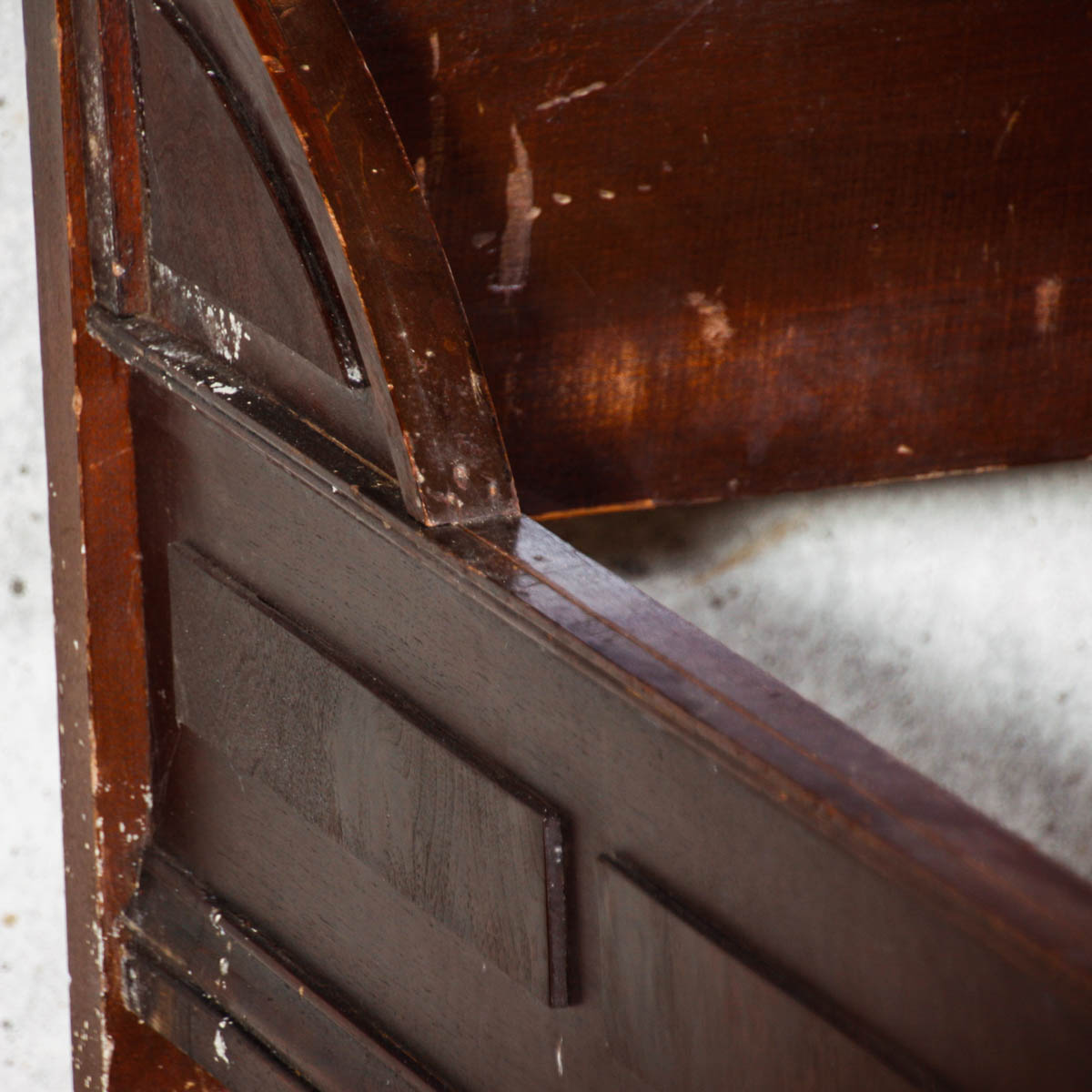 Antique Eastlake Burl Mahogany Full Size Bed