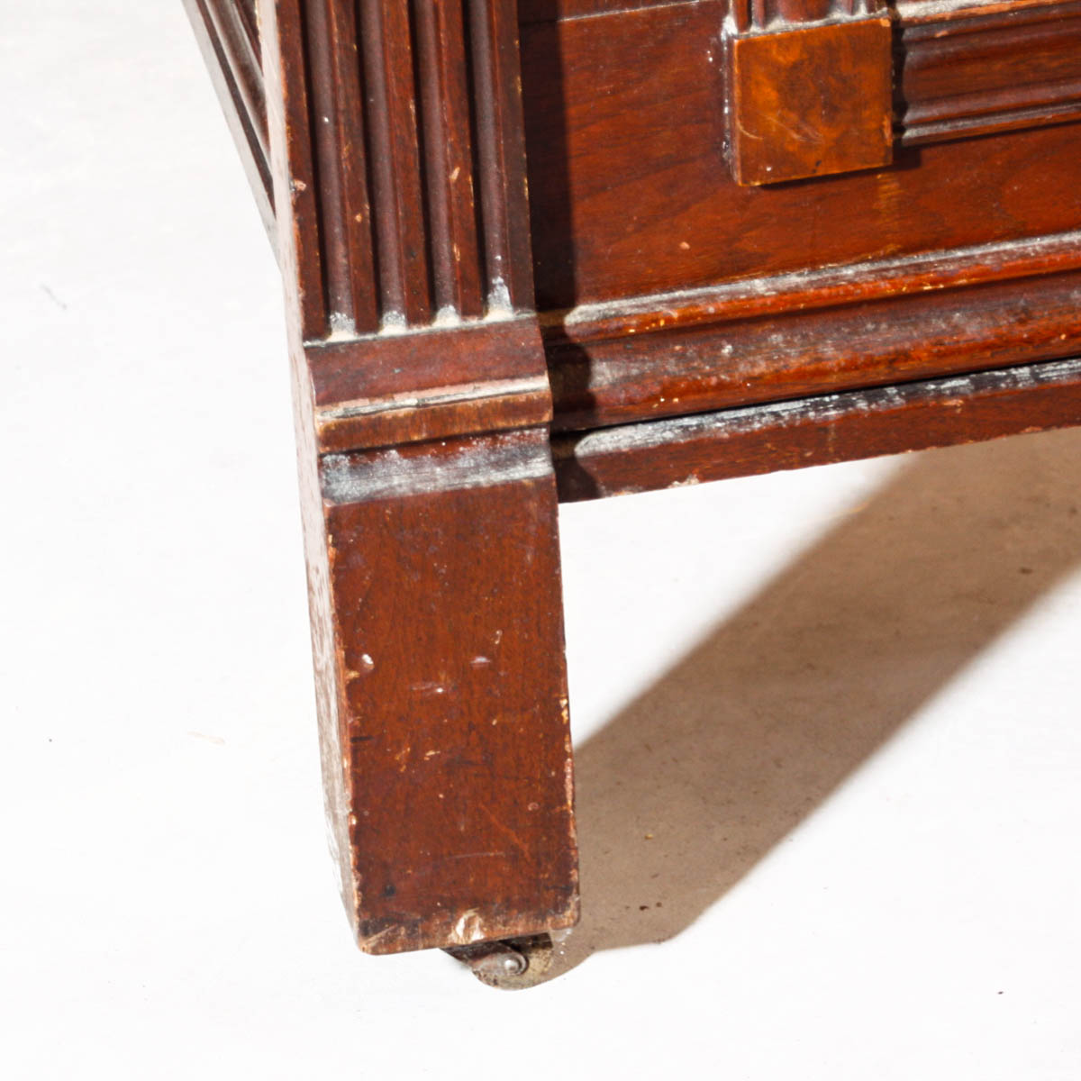 Antique Eastlake Burl Mahogany Full Size Bed