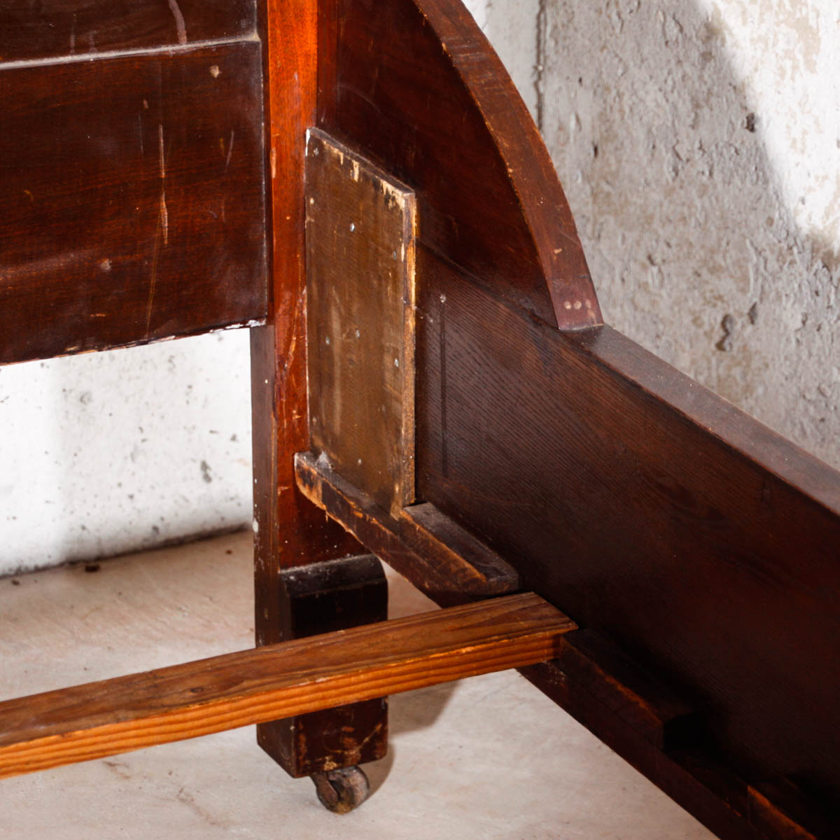 Antique Eastlake Burl Mahogany Full Size Bed