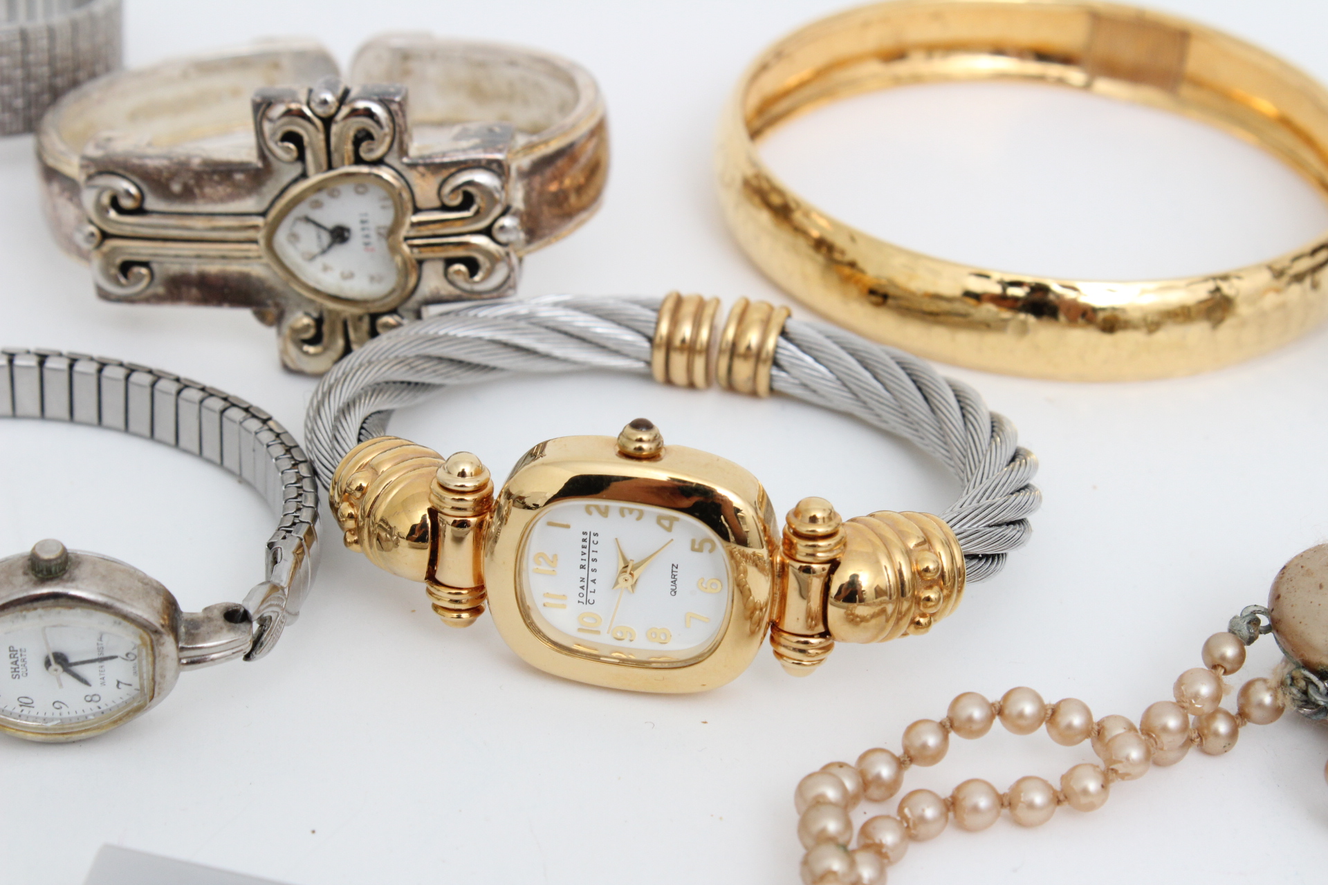 Collection of Costume Jewelry, Parts, Watches, and More