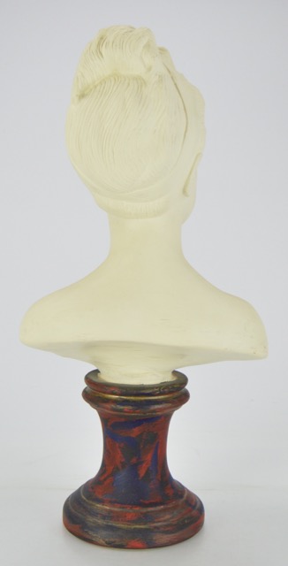 Ceramic Female Bust on Painted Base