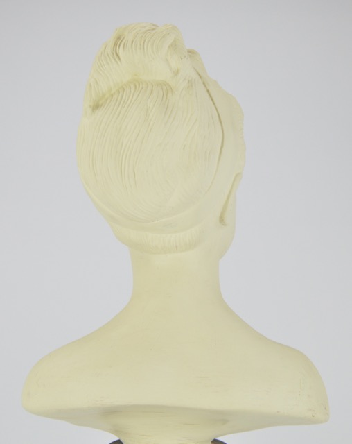 Ceramic Female Bust on Painted Base