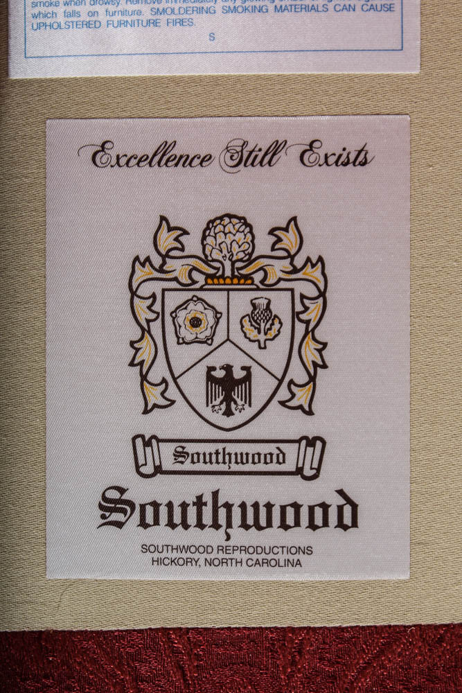 Southwood  Red Brocade Sofa