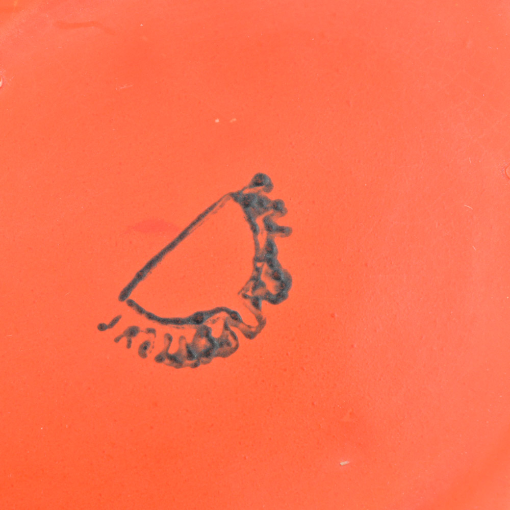 Circa 1920 Weller Pottery Frog and Lily Pad PIn Tray