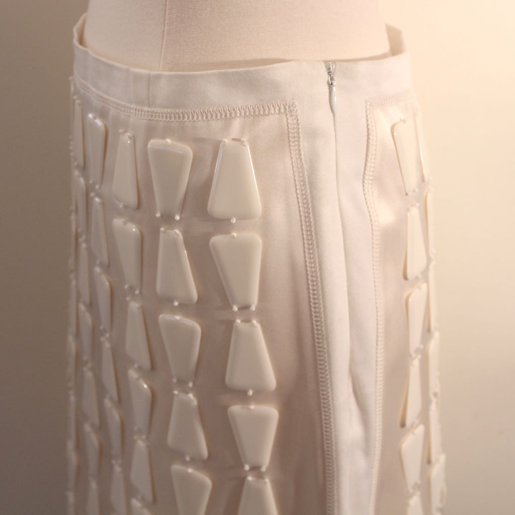 Prada Beaded Cotton Skirt