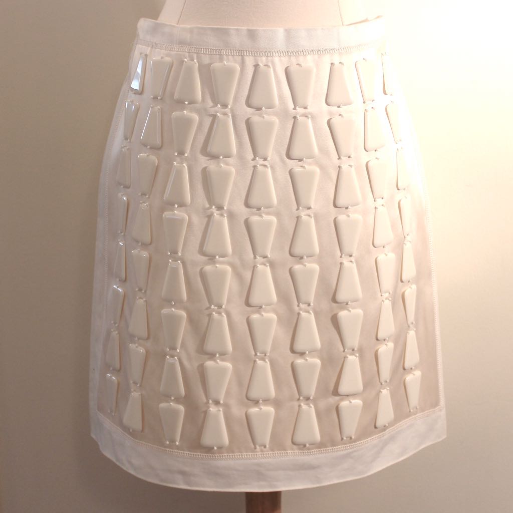 Prada Beaded Cotton Skirt