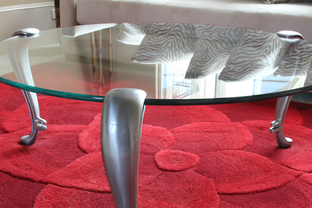 Modern Glass Top Coffee Table