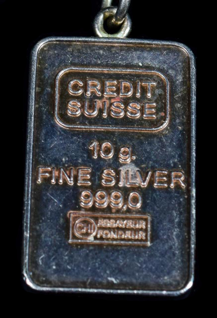10g Fine Silver Credit Suisse Pendant