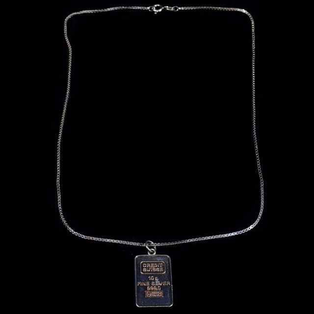 10g Fine Silver Credit Suisse Pendant