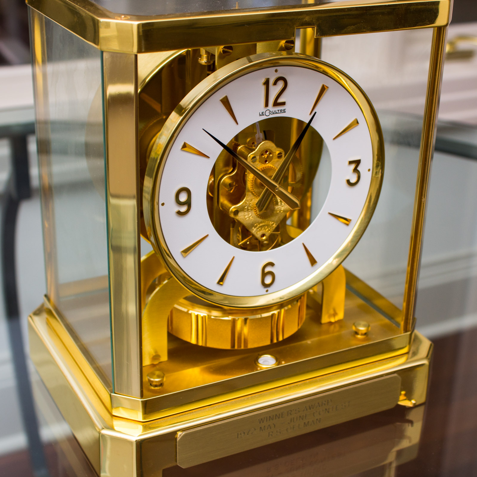 Vintage Jaeger-LeCoultre Brass Atmos Perpetual Motion Clock