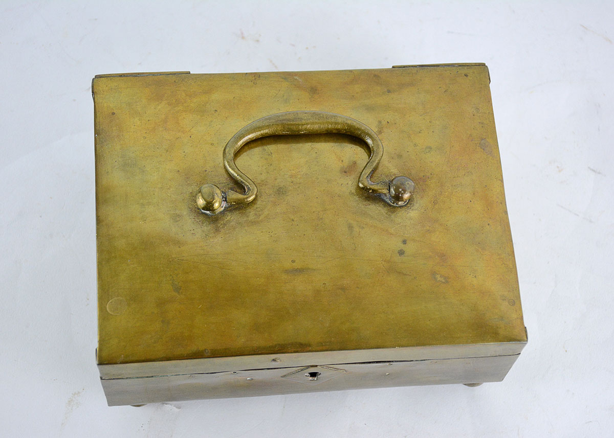 Antique Brass Jewelry Box
