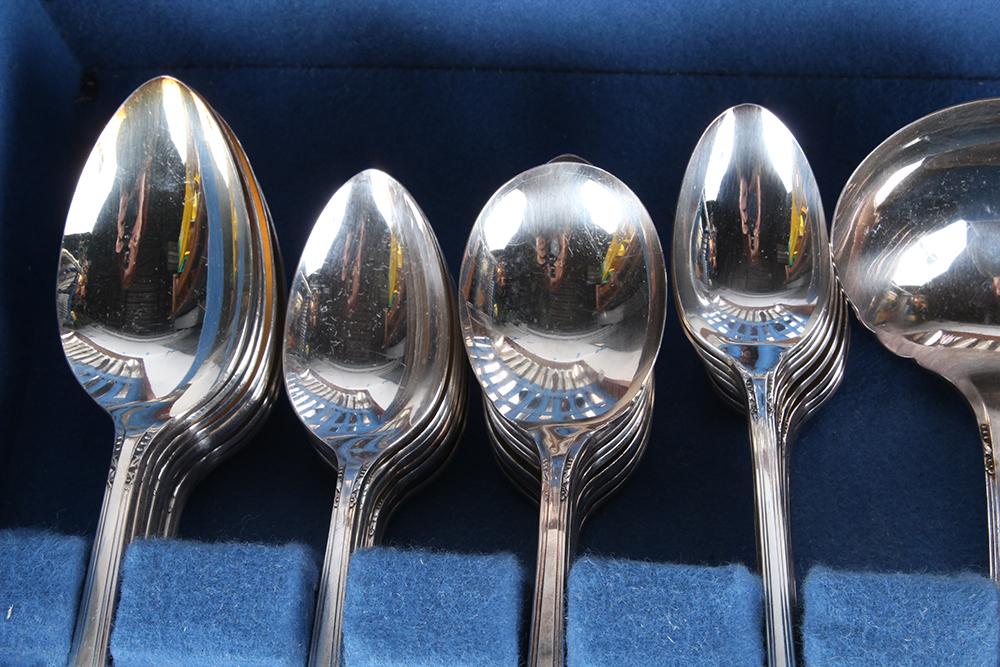 Vintage Rogers 1881 "Del Mar" Silver Plate Flatware Set by Oneida