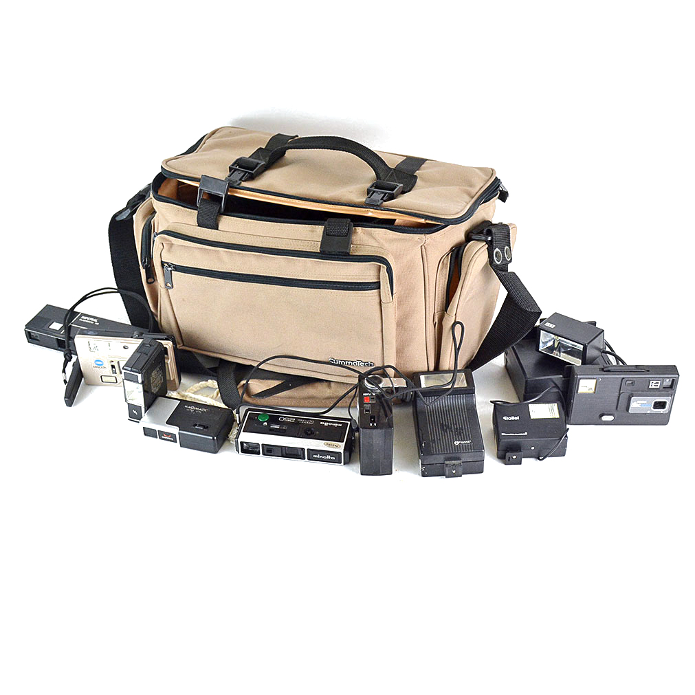 Collection of Vintage Cameras and Accessories