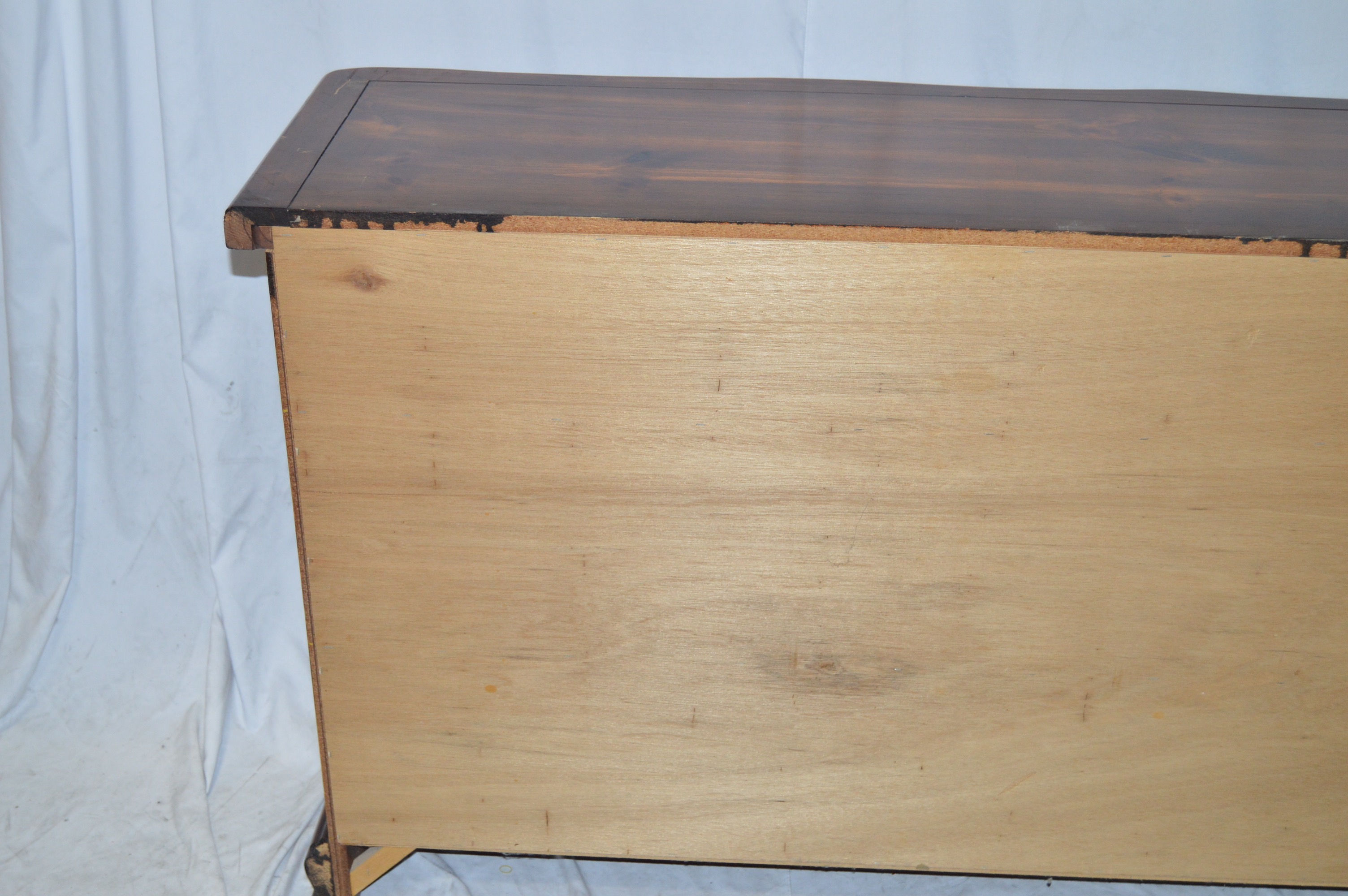 Large Glossed Cherry Hutch From Credenza