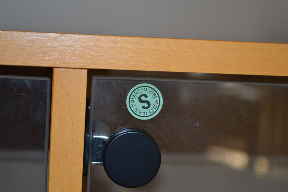 Ikea Glass Front Lighted Display Cabinet