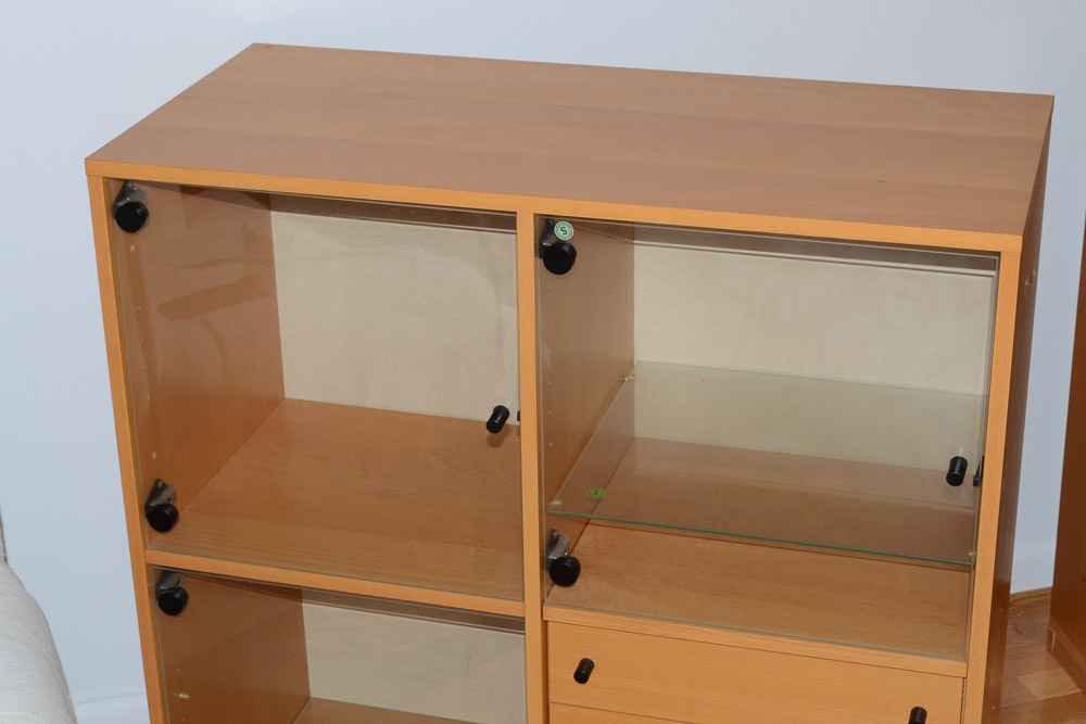 Ikea Glass Front Lighted Display Cabinet