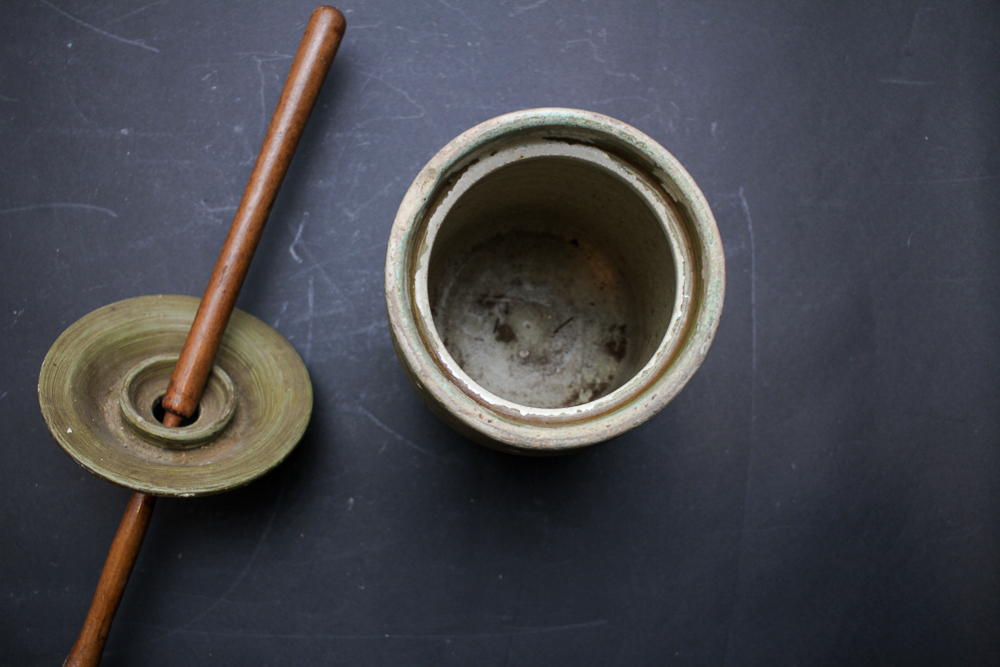 Vintage Stoneware Butter Churn