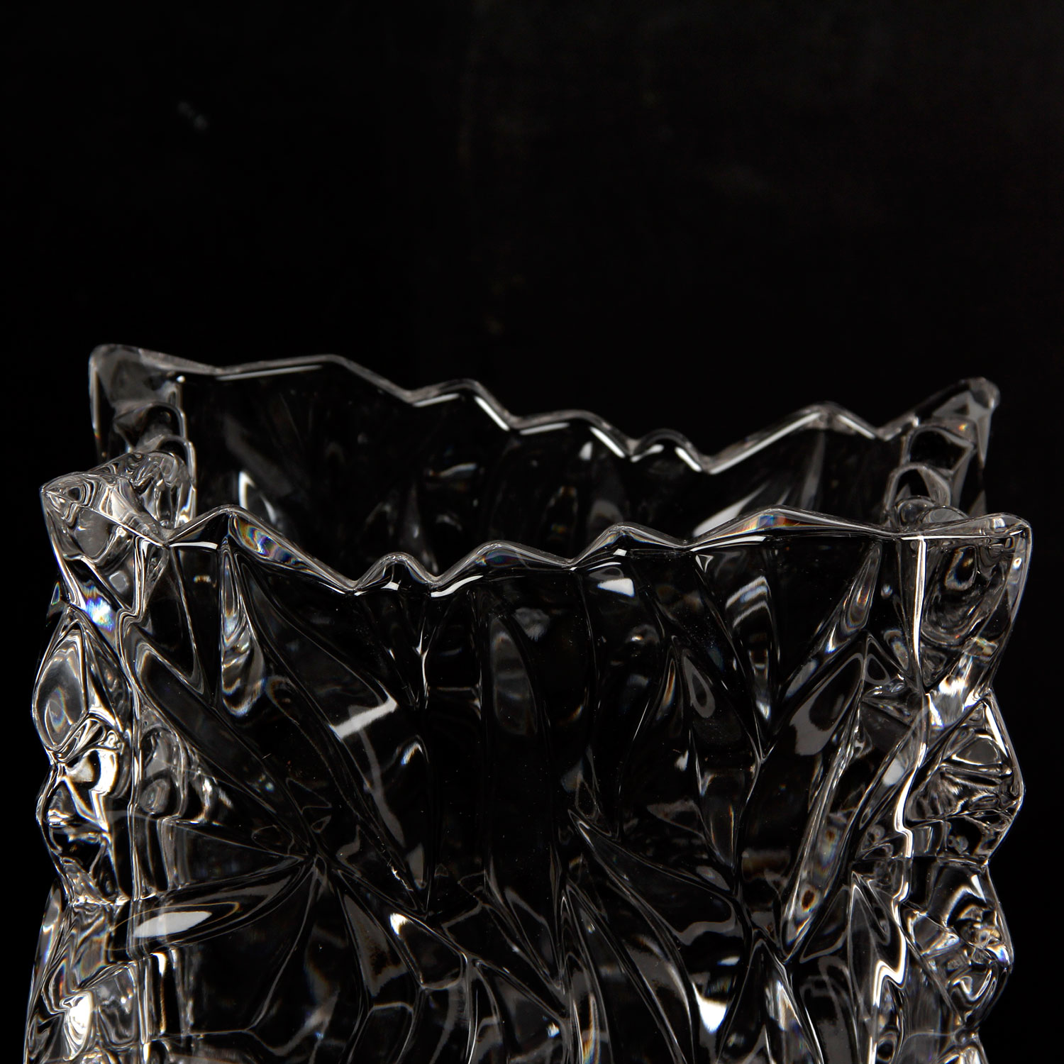 Rosenthal Studio Linie Art Glass Crinkled Bag Vase