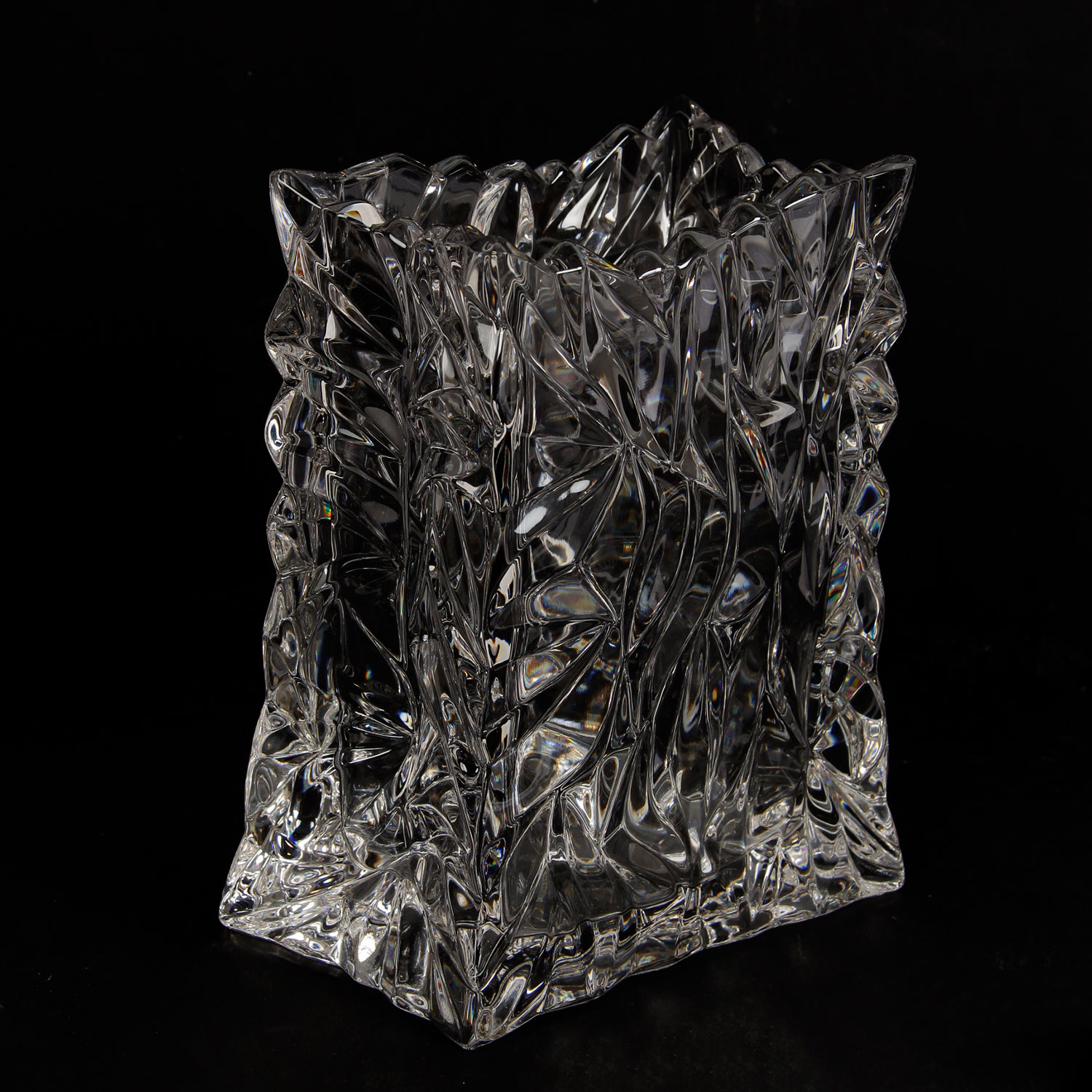 Rosenthal Studio Linie Art Glass Crinkled Bag Vase