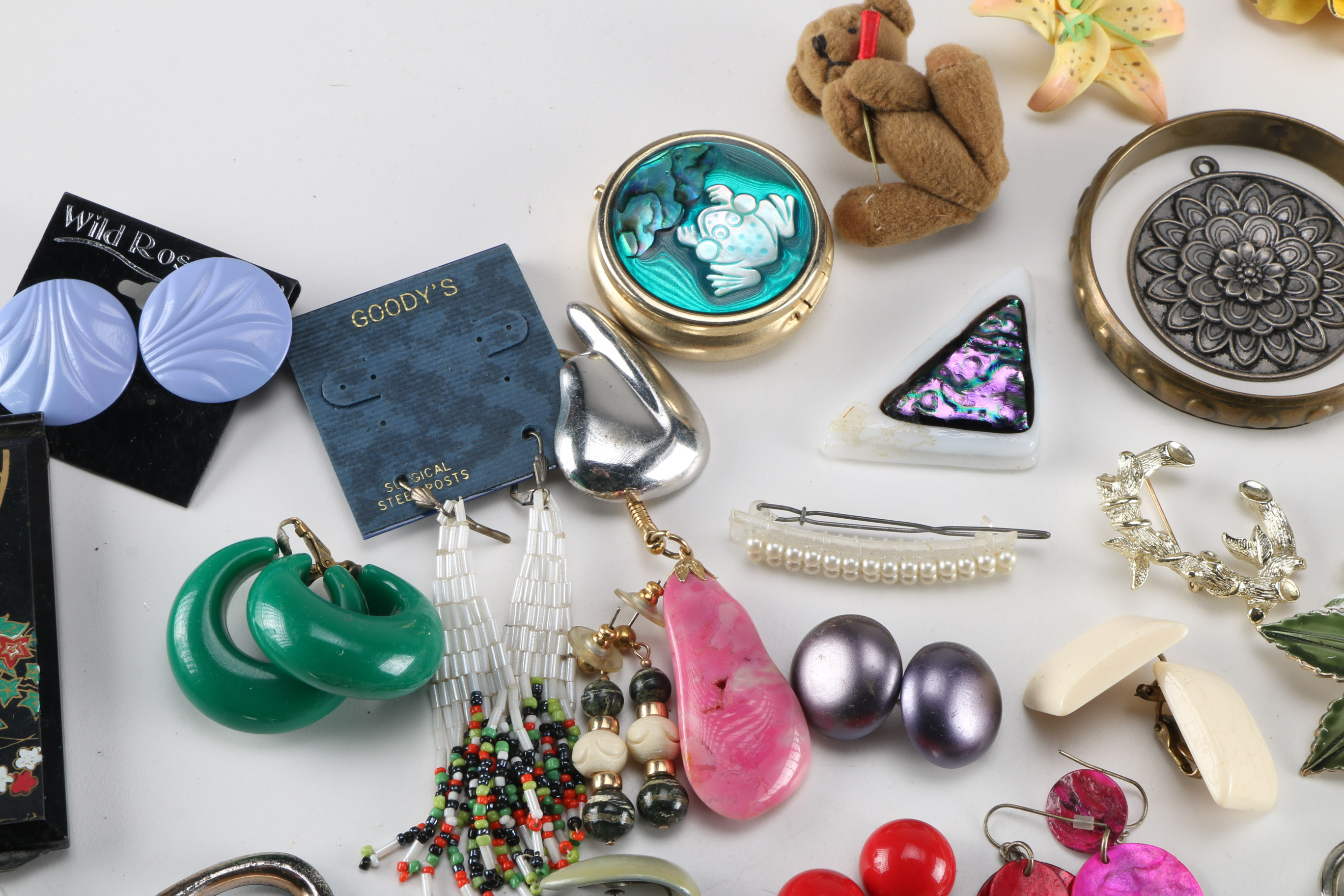 Jewelry Box with Assortment of Costume Jewelry