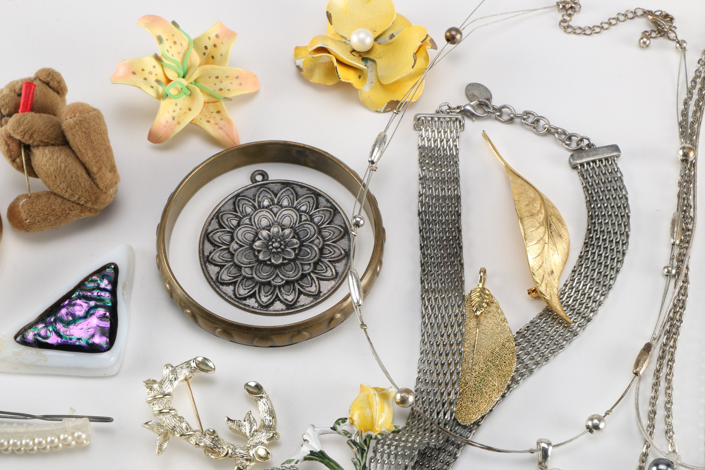 Jewelry Box with Assortment of Costume Jewelry