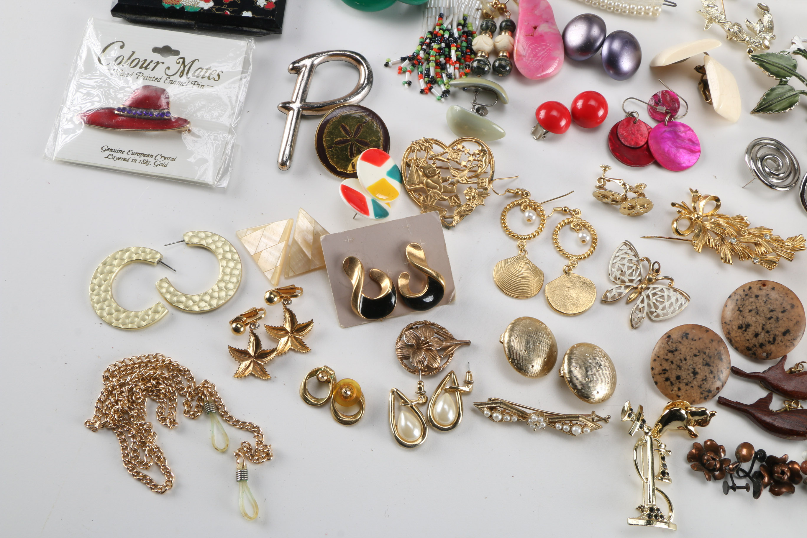 Jewelry Box with Assortment of Costume Jewelry