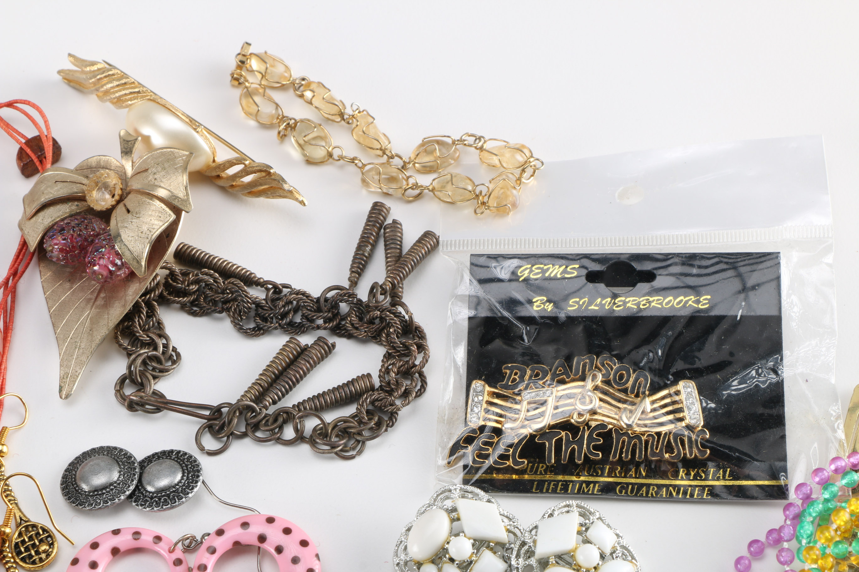 Jewelry Box with Assortment of Costume Jewelry