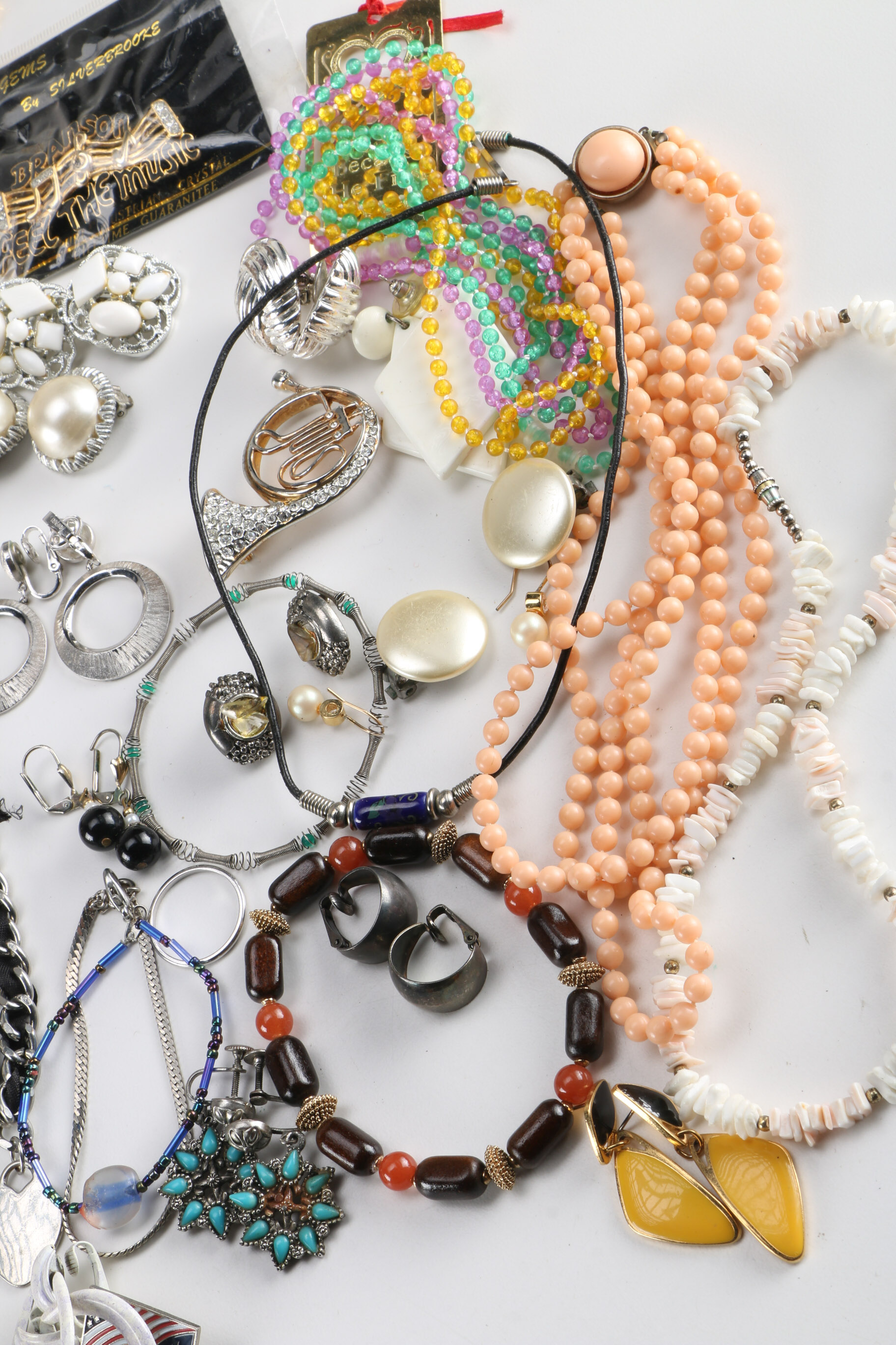 Jewelry Box with Assortment of Costume Jewelry