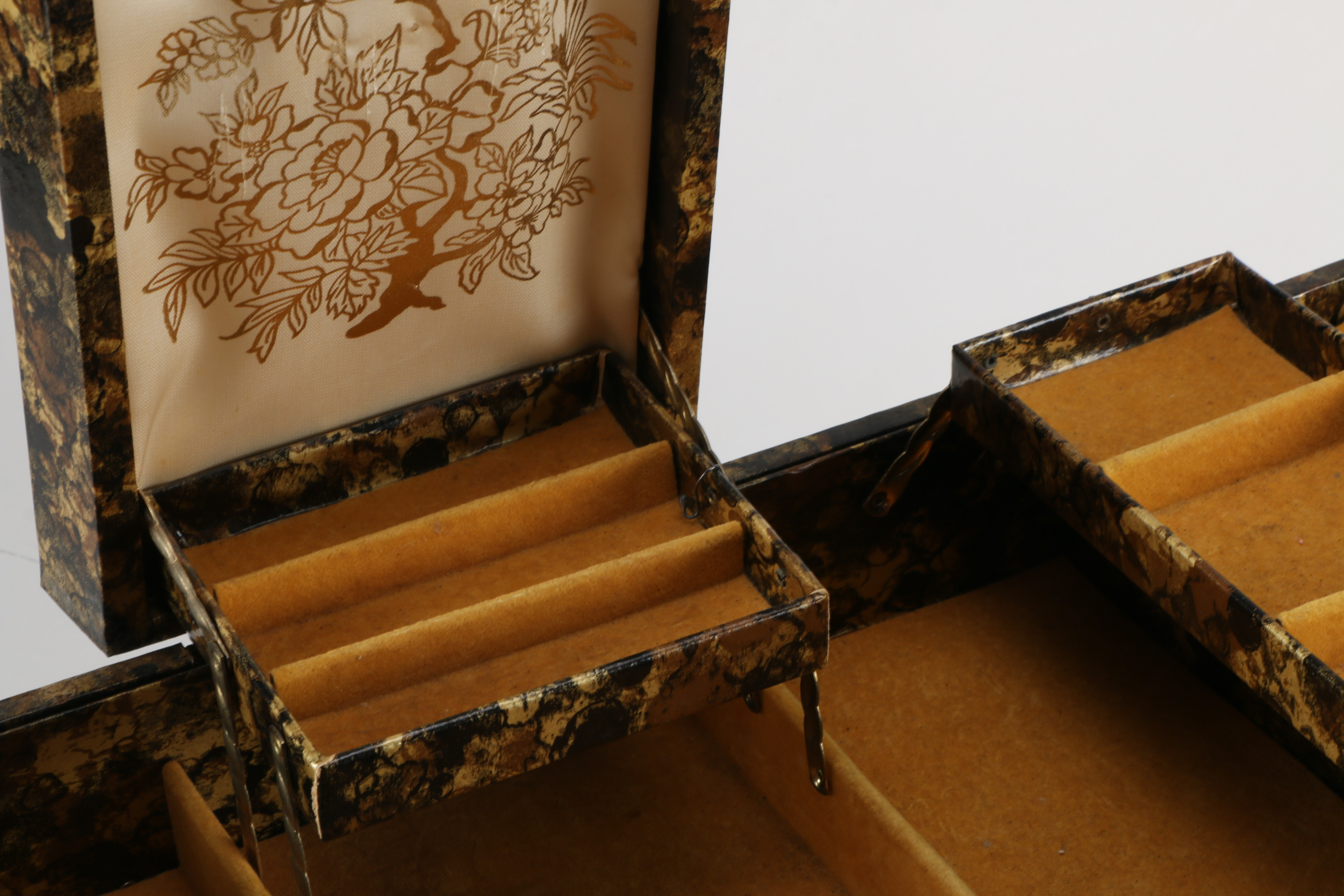 Jewelry Box with Assortment of Costume Jewelry