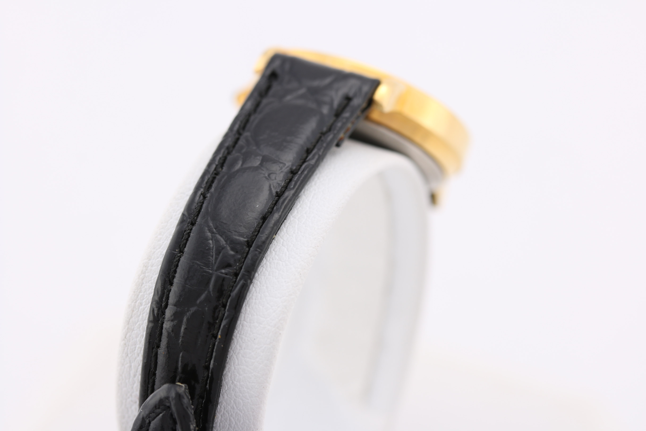 Manhattan Black and Gold Tone Diamond Watch