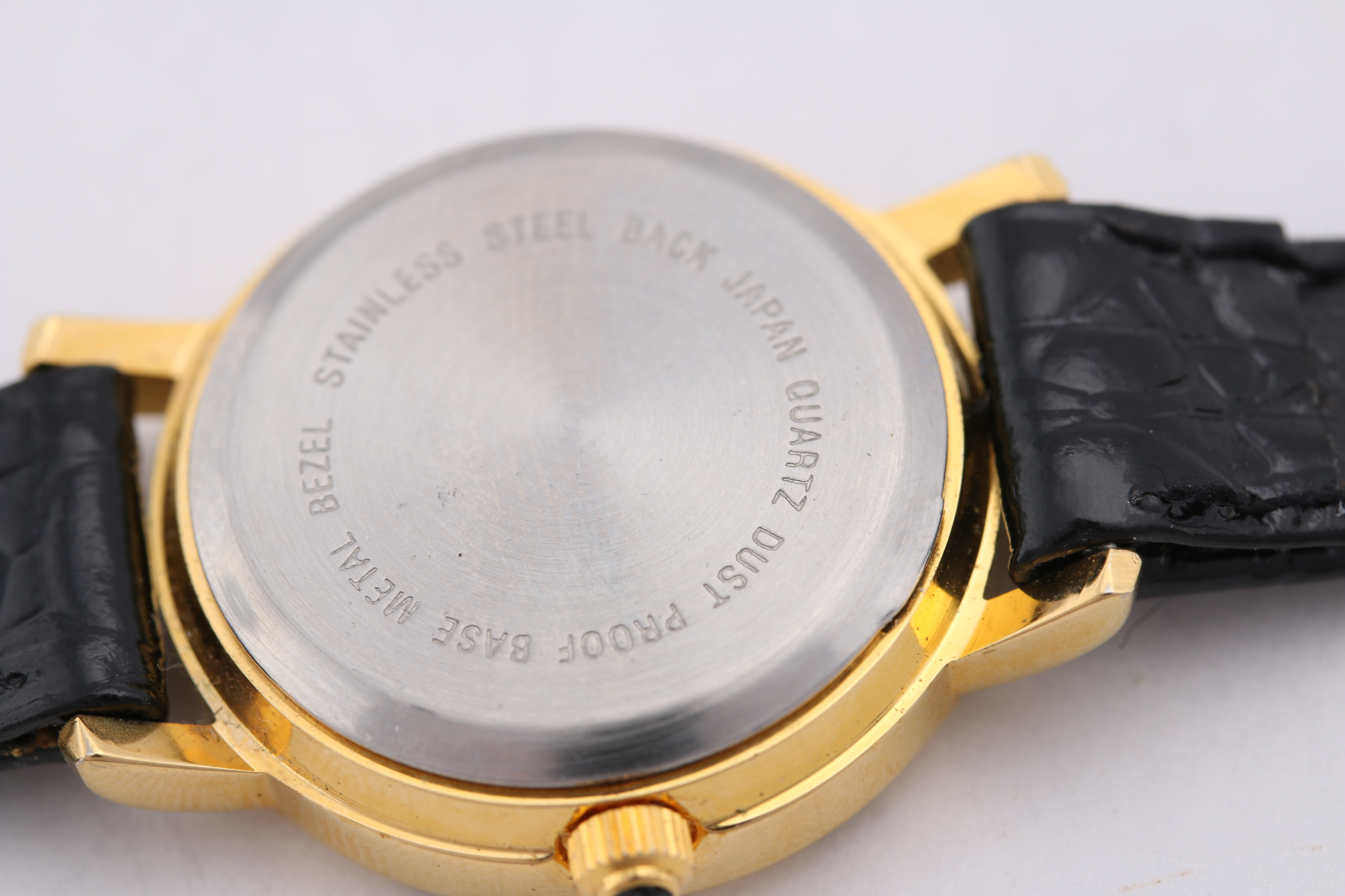 Manhattan Black and Gold Tone Diamond Watch