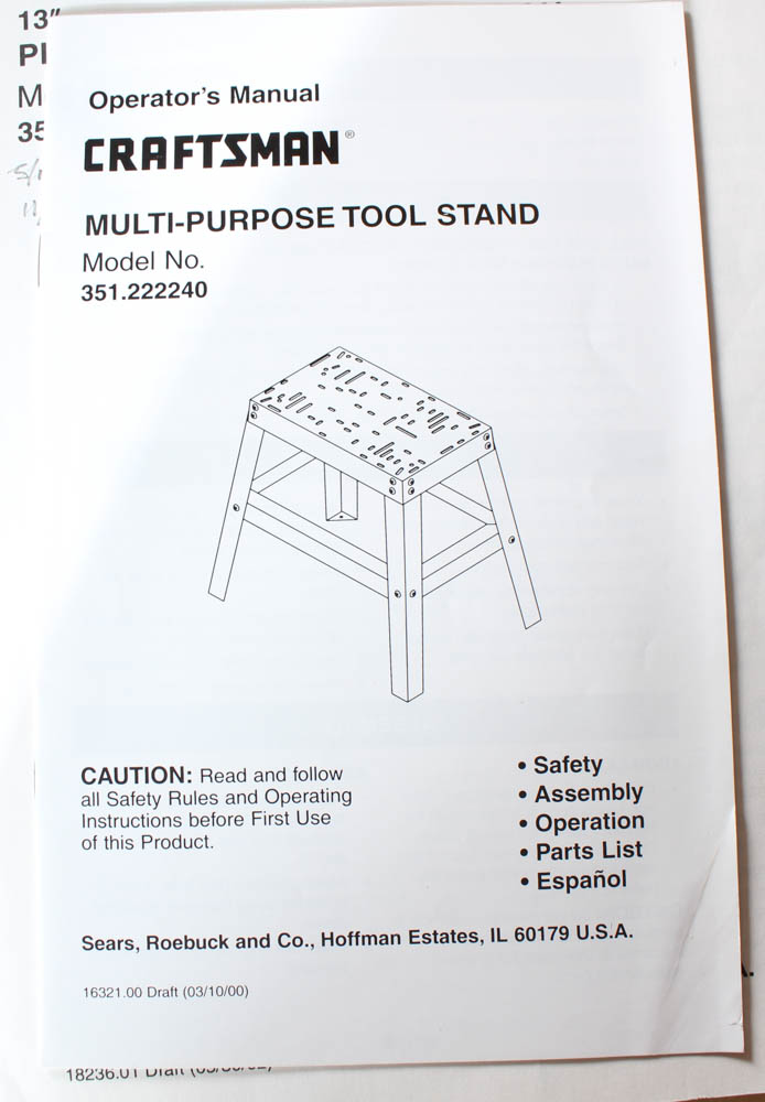 Sears Craftsman 13 Inch Planer with Dust Collector
