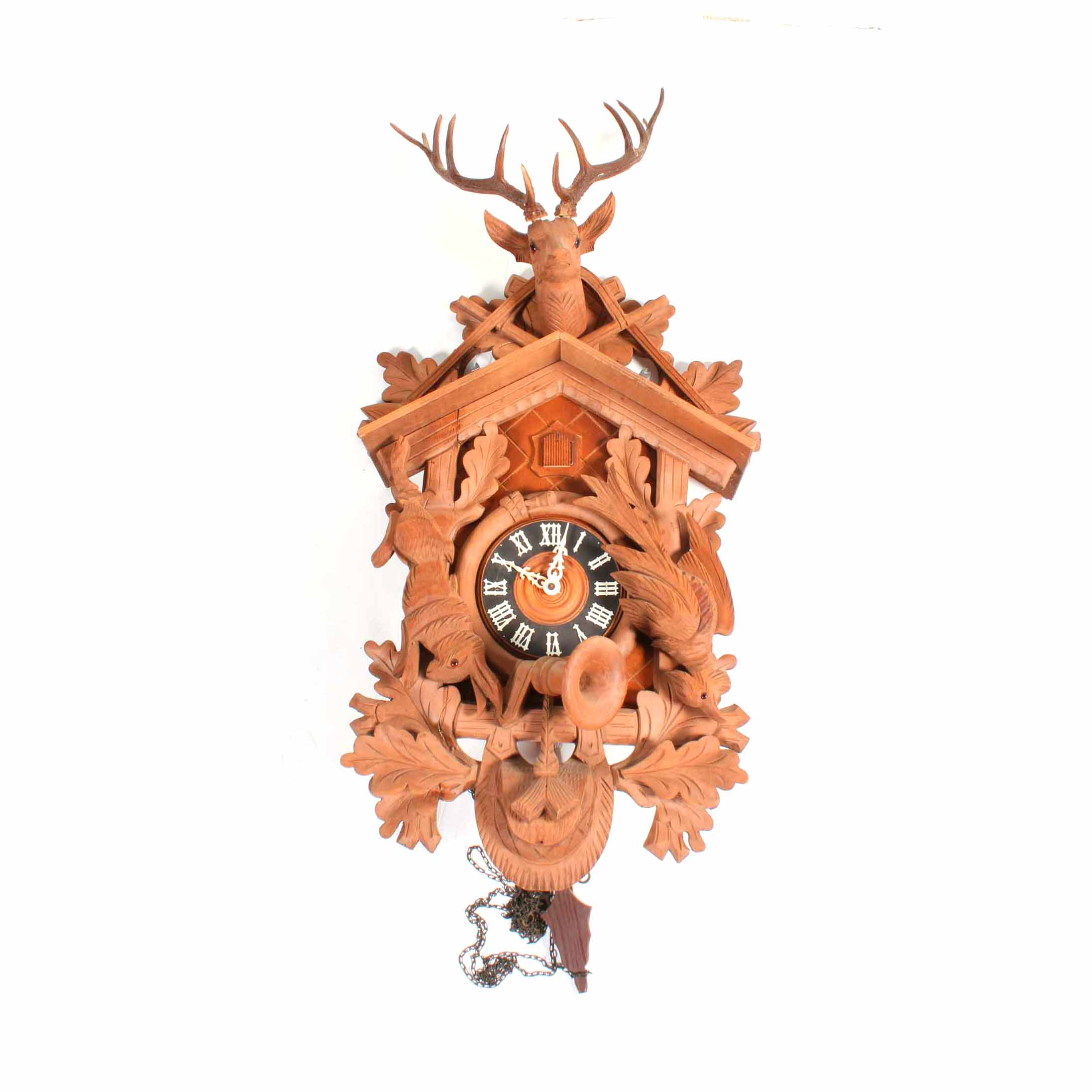 Vintage German Bachmaier & Klemmer Wooden Cuckoo Clock