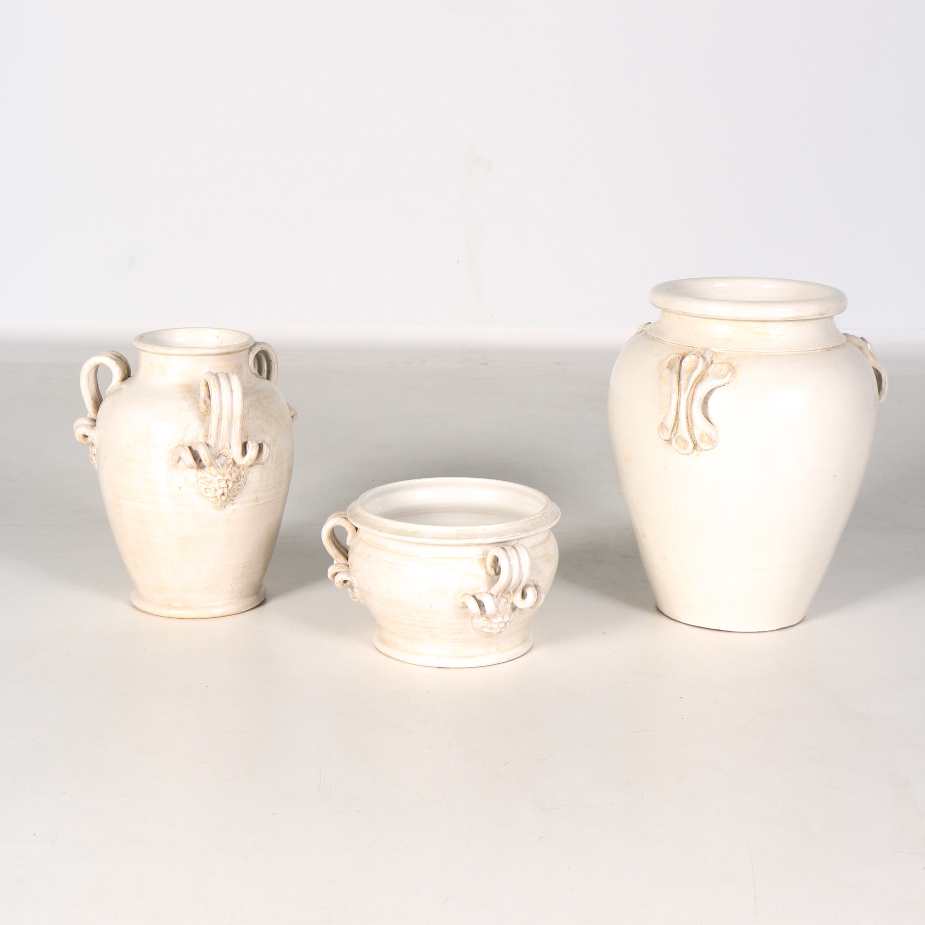 Contemporary Italian Made Decorative Pottery Urns