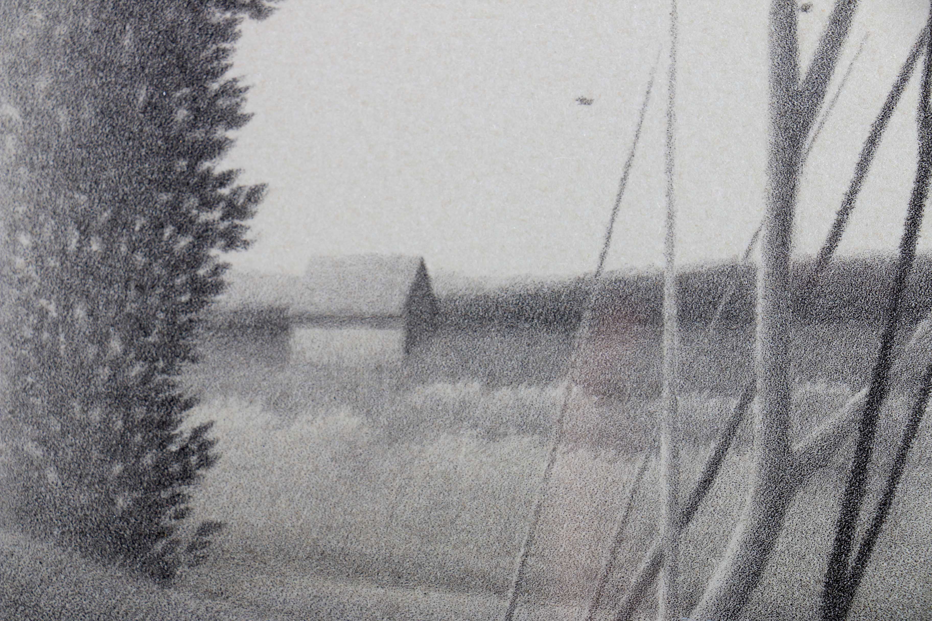 Robert Kipniss Limited Edition Lithograph of a Farm Scene