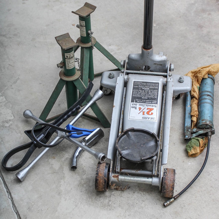 Sears 2.24 Ton Hydraulic Floor Jack, Stands and More