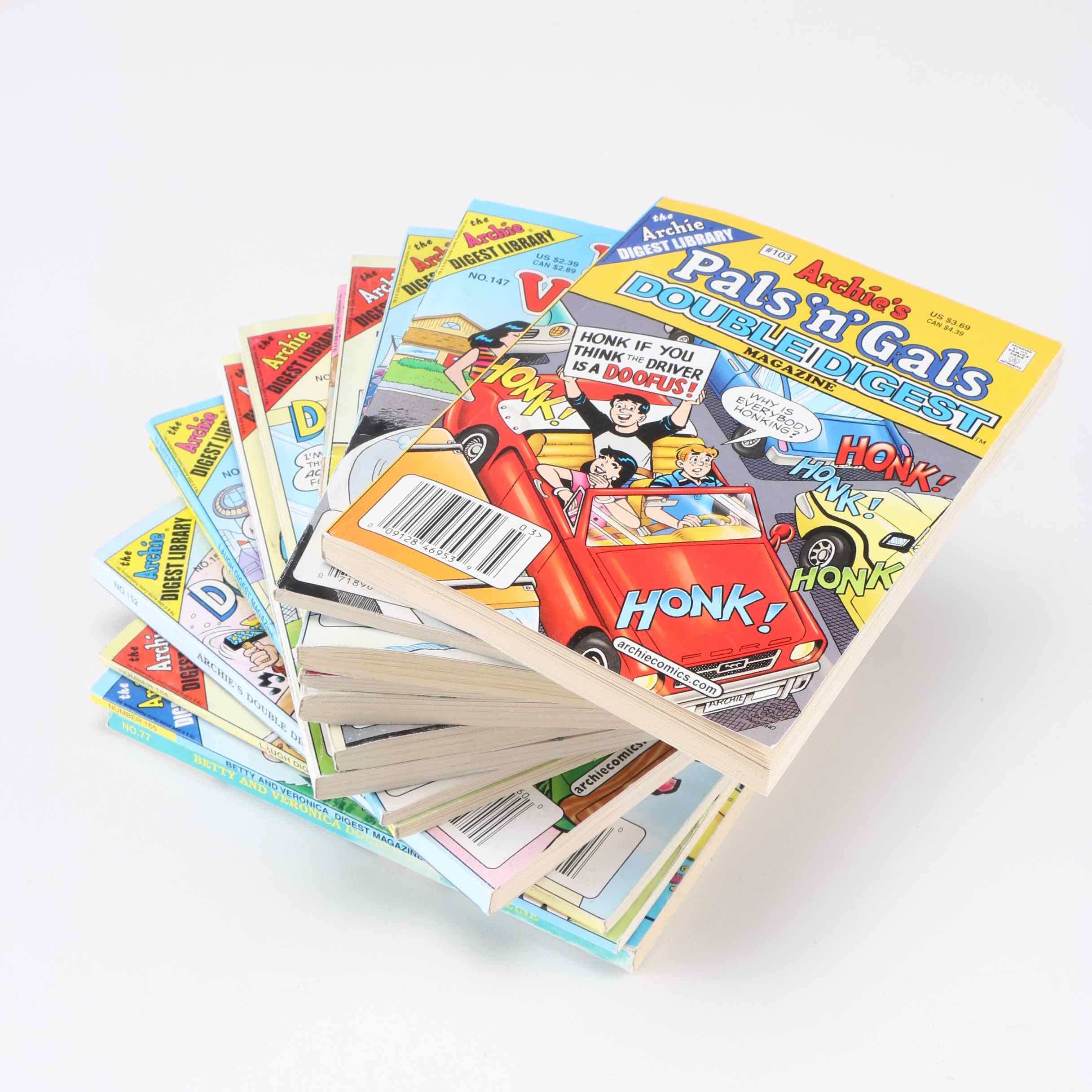 Collection of "Archie" Comics in "Digest Magazine"