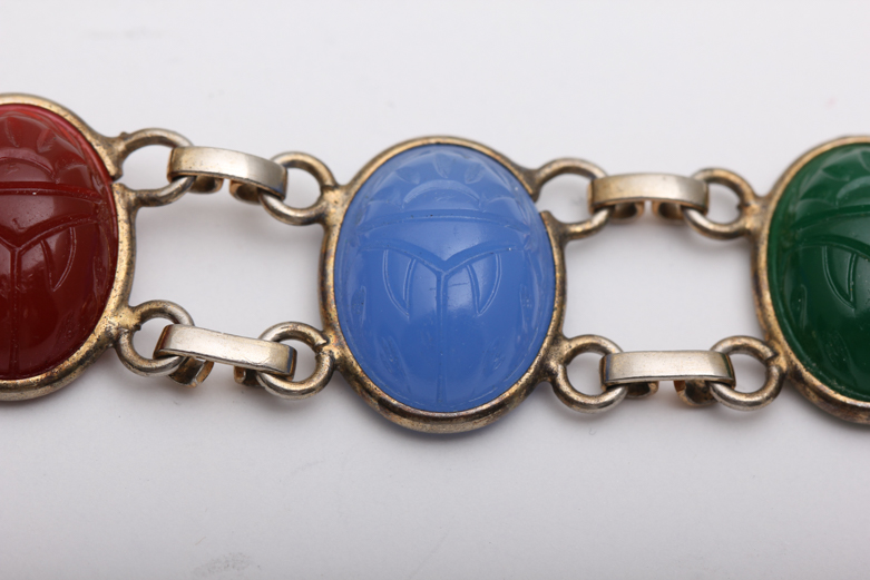 Scarab Style Bracelet and Brooch