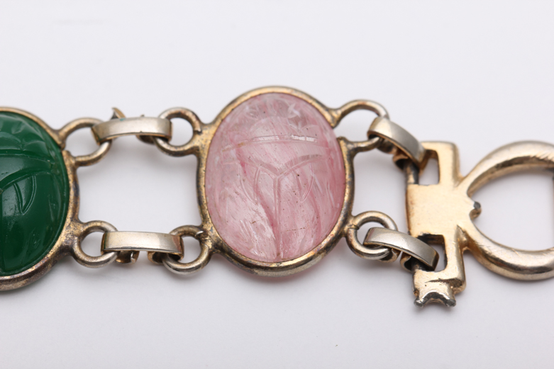 Scarab Style Bracelet and Brooch